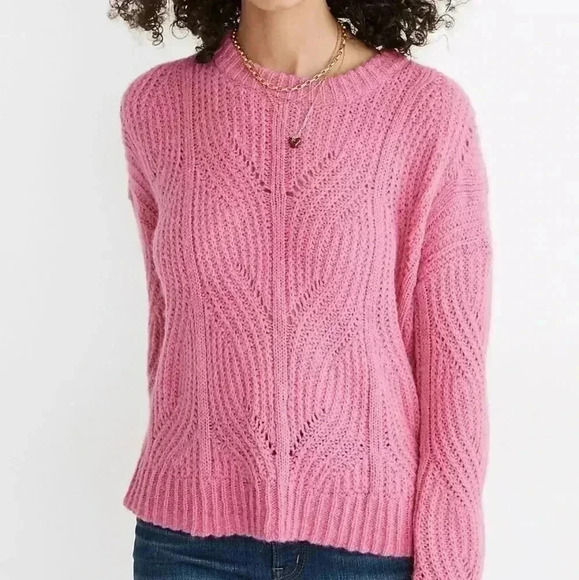 MADEWELL Barbie Pink Pullover Sweater.  Size xxs - Picture 1 of 8